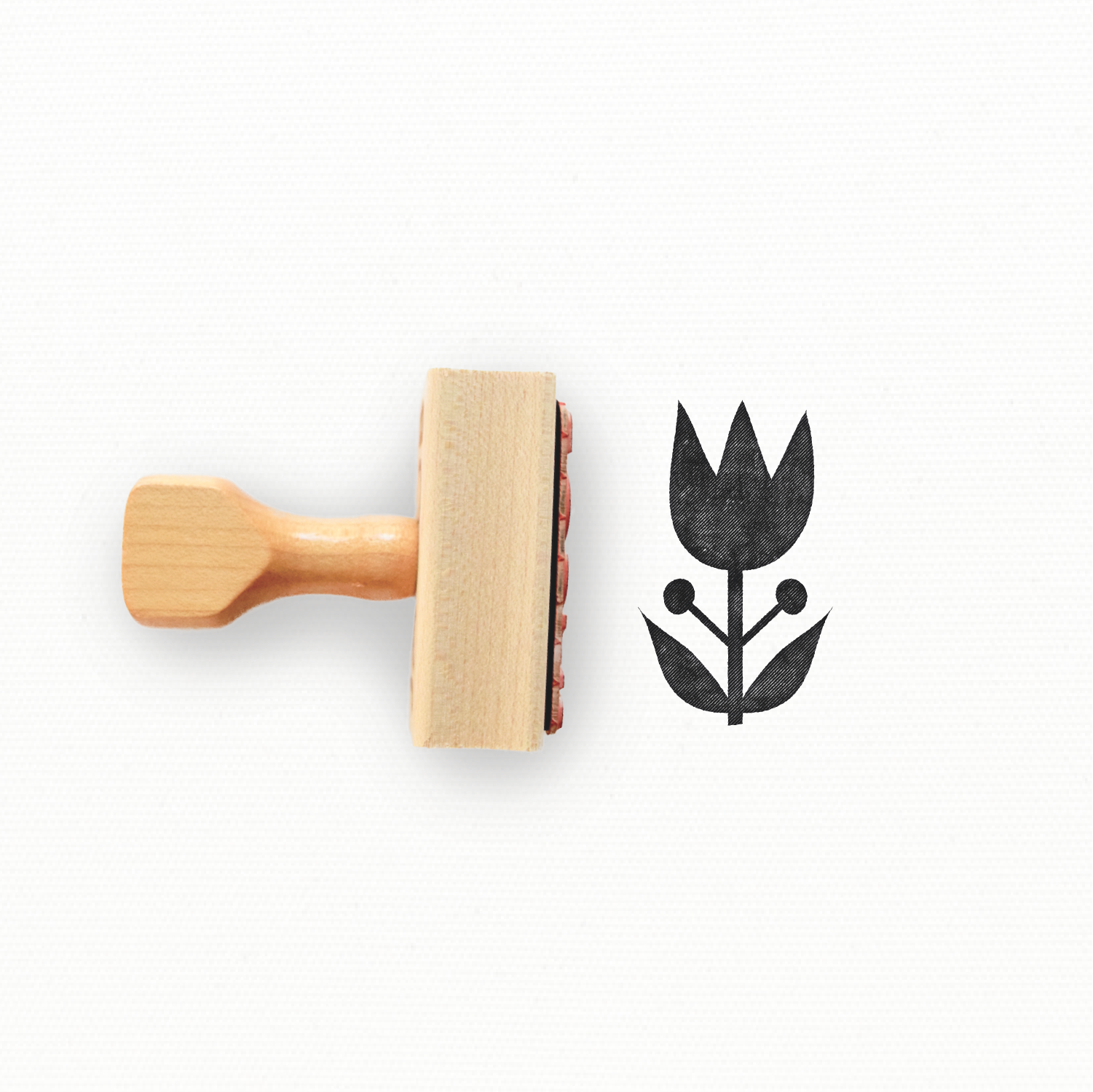 Rubber Stamp - Tulip - Folksy Collection by Modern Maker Stamps