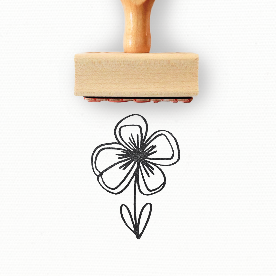 Rubber Stamp - Hand Drawn 5-Petal Flower - Spring Collection by Modern Maker Stamps