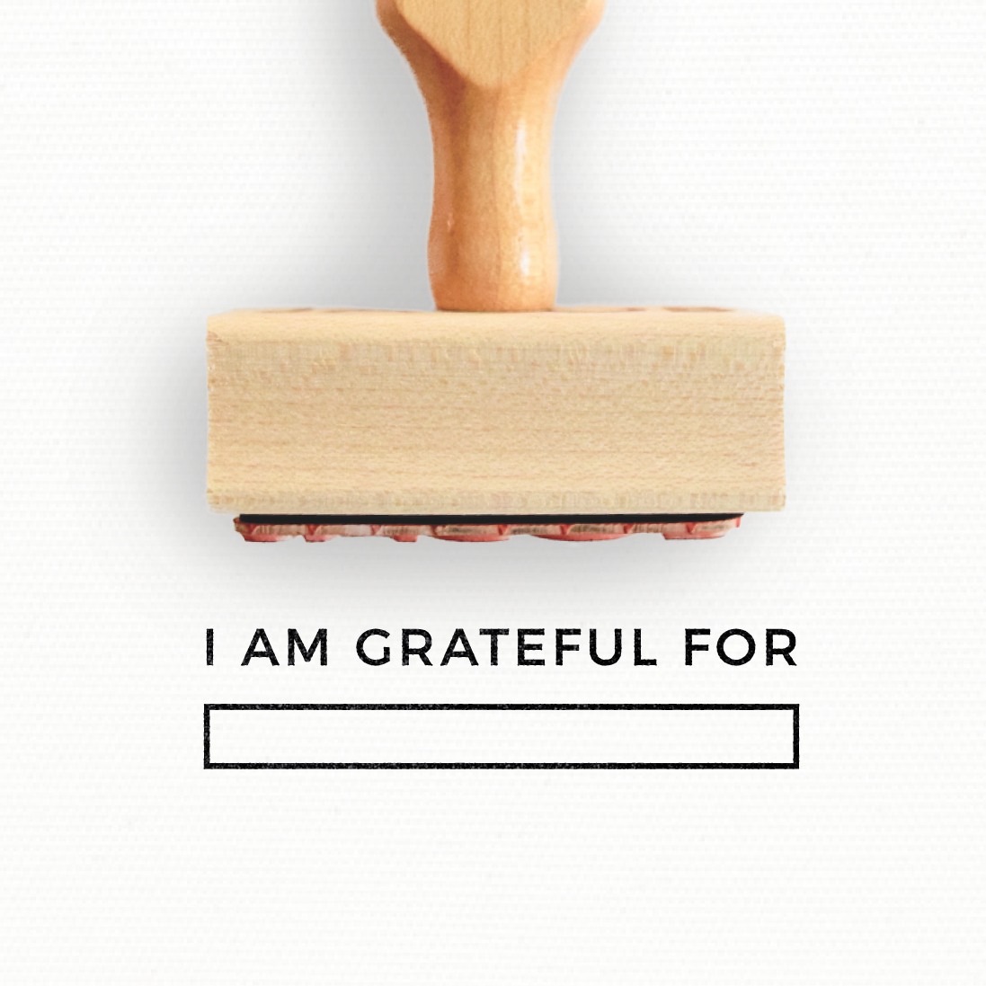 Rubber Stamp - Grateful For with Blank Space - Planner Stamp by Modern Maker Stamps
