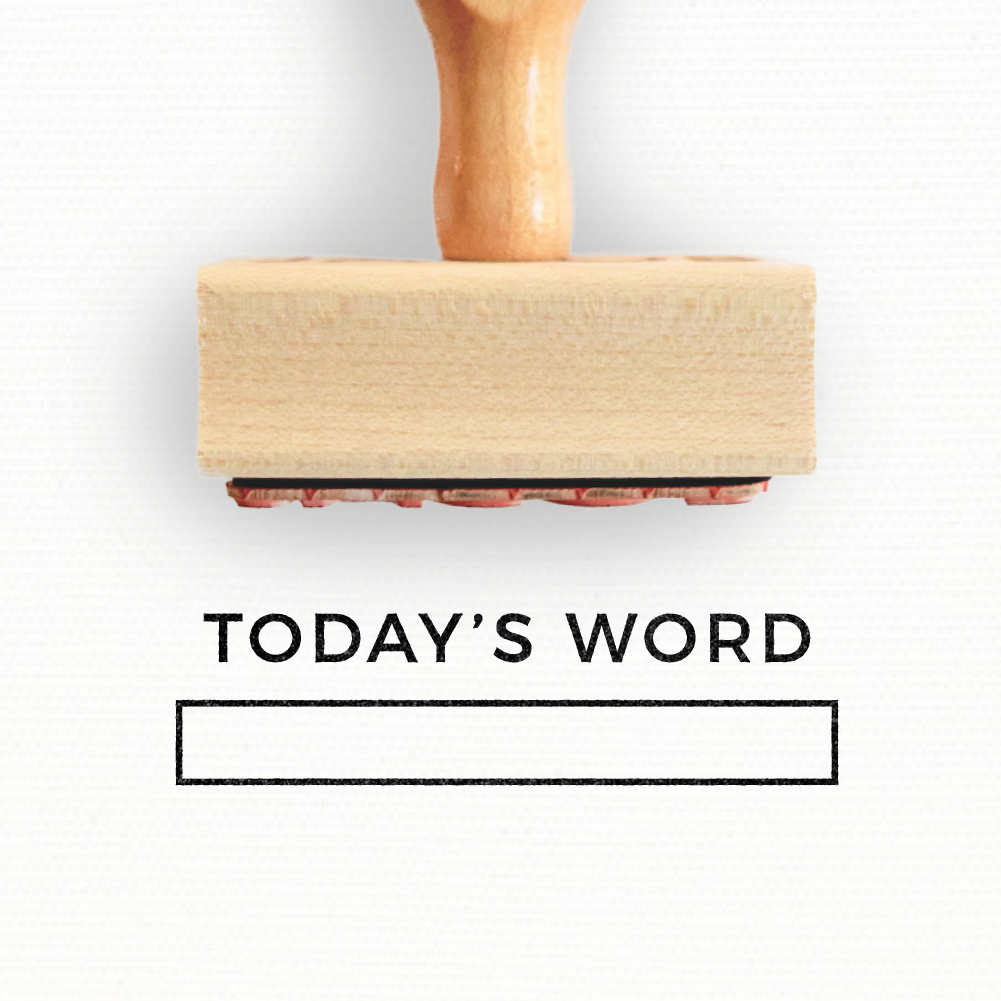 Rubber Stamp - Today's Word with Blank Space - Planner Stamp by Modern Maker Stamp