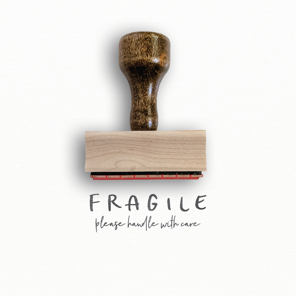 Rubber Stamp Fragile Please Handle With Care Stamp Porter Collection Modern Maker Stamps