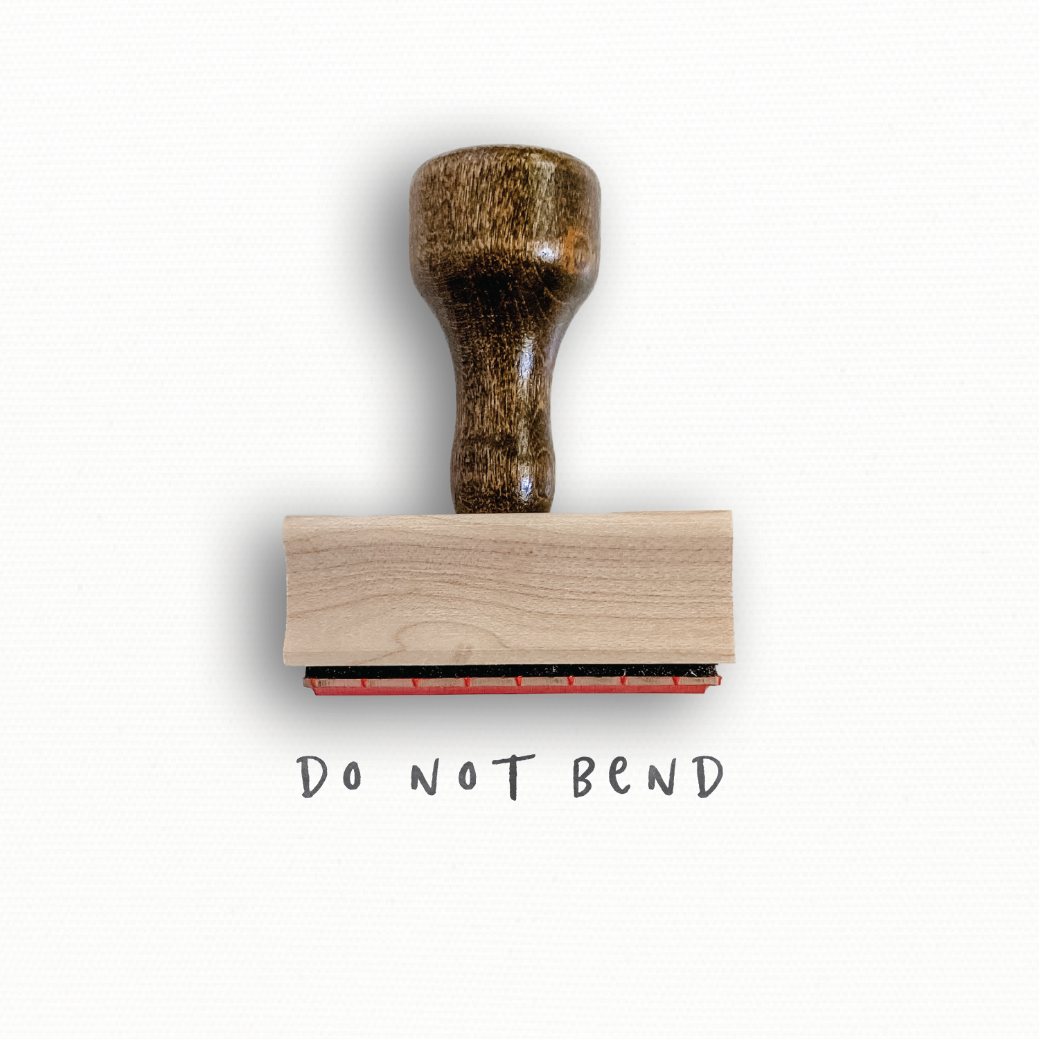 Rubber Stamp - Do Not Bend Stamp - Porter Collection by Modern Maker Stamps