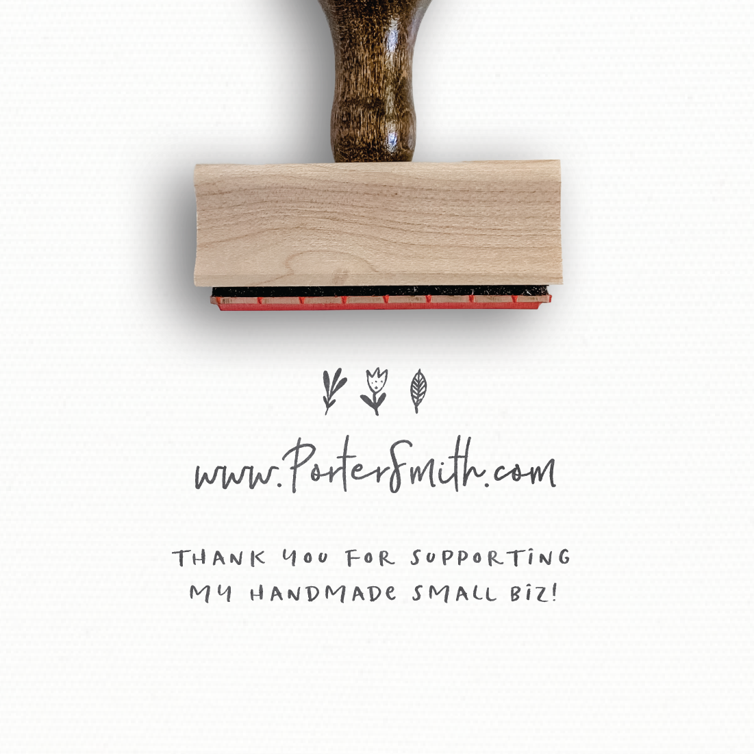 Custom Stamp - Business Card Thank You Stamp - Porter Collection by Modern Maker Stamps