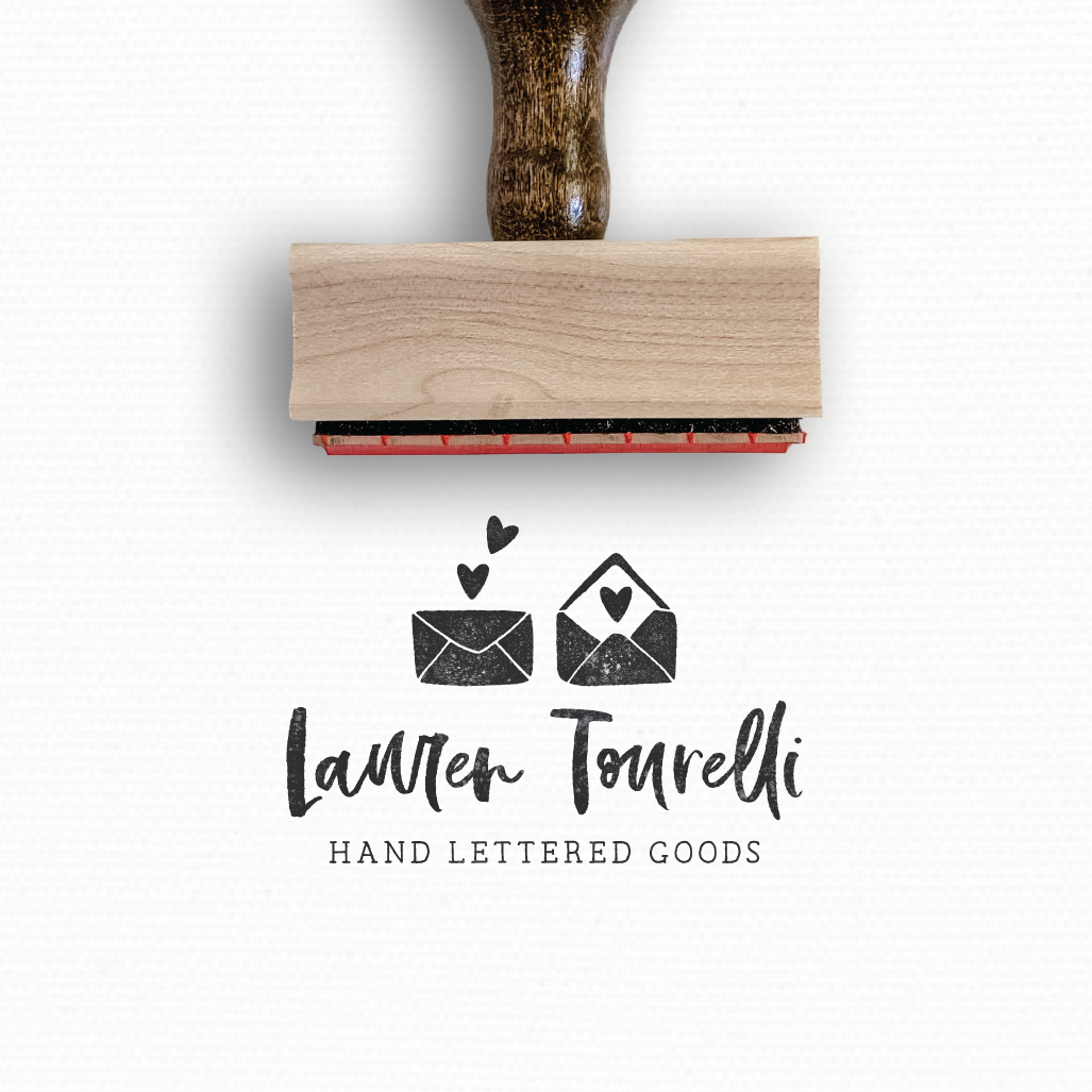 Custom Stamp - Hand Lettered Logo Stamp - Calli Collection by Modern Maker Stamps