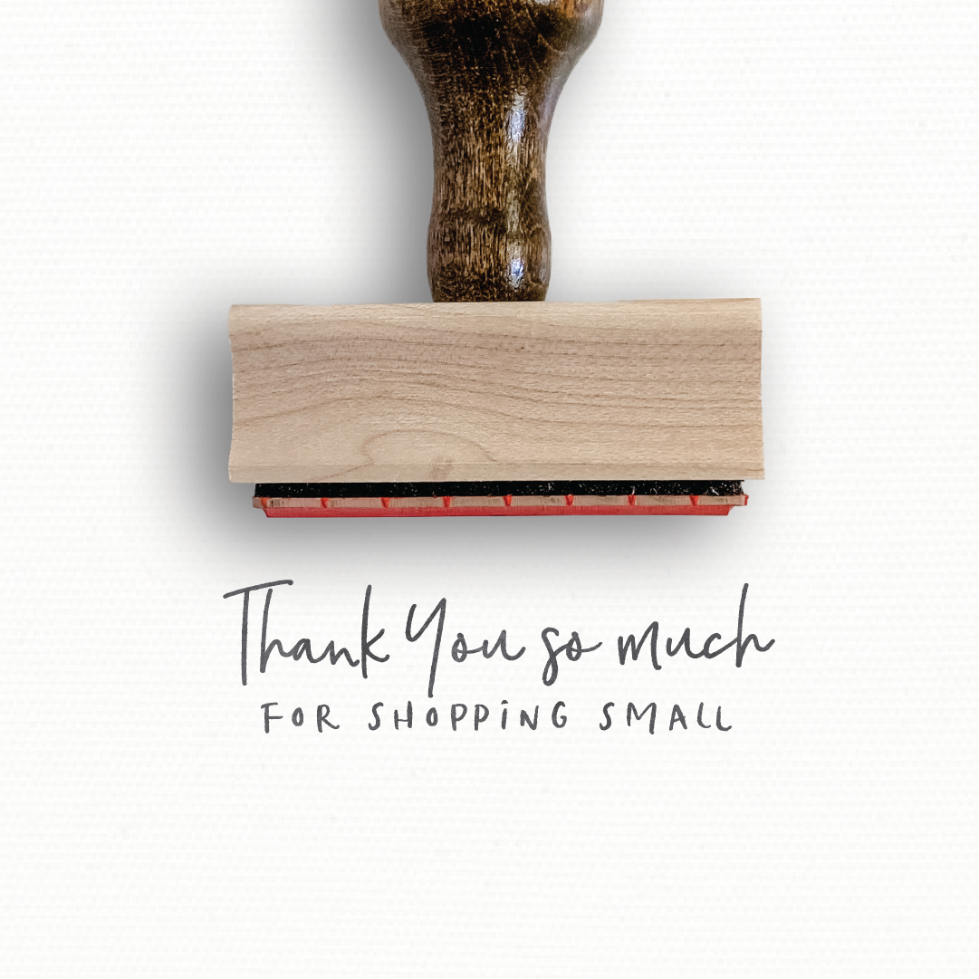Rubber Stamp - Thank You for Shopping Small - Porter Collection by Modern Maker Stamps