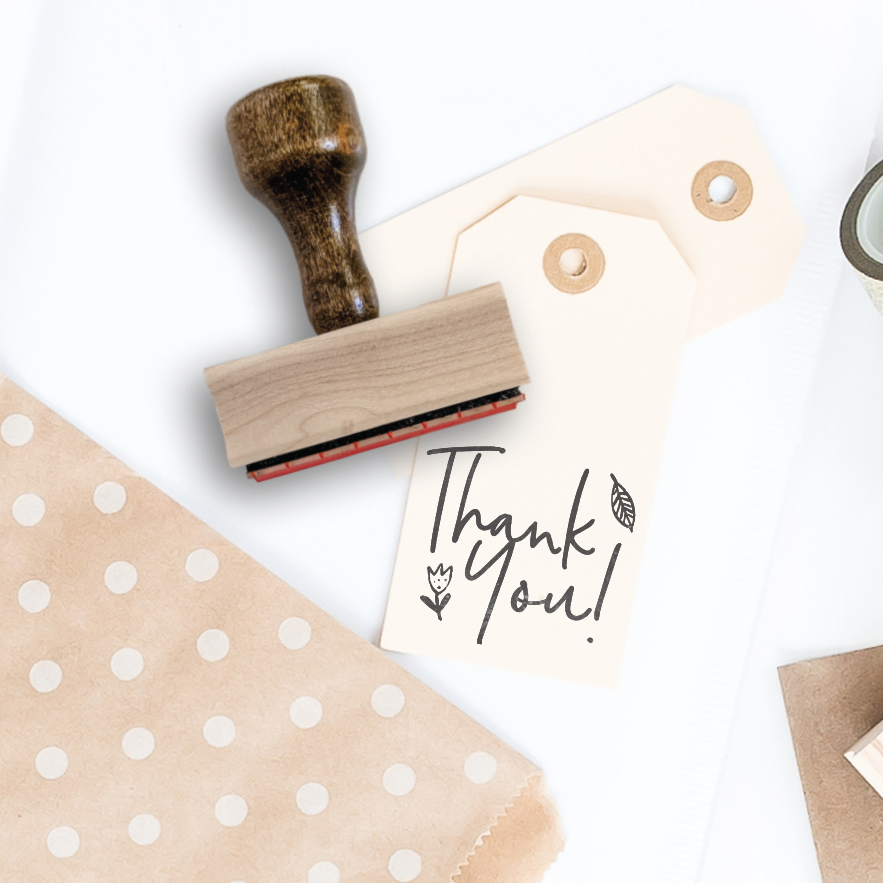 Rubber Stamp - Thank You Stamp - Porter Collection by Modern Maker Stamps