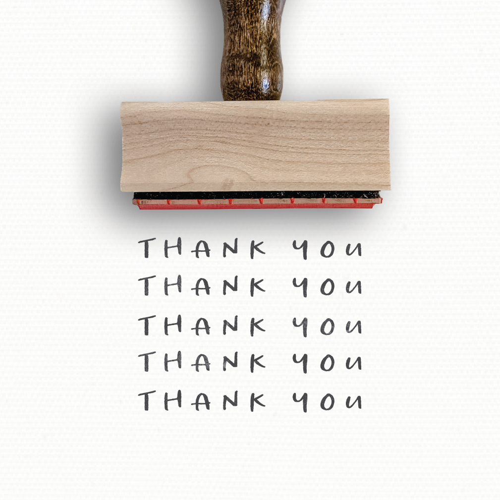Rubber Stamp - Thank you, Thank You Stamp - Porter Collection by Modern Maker Stamps