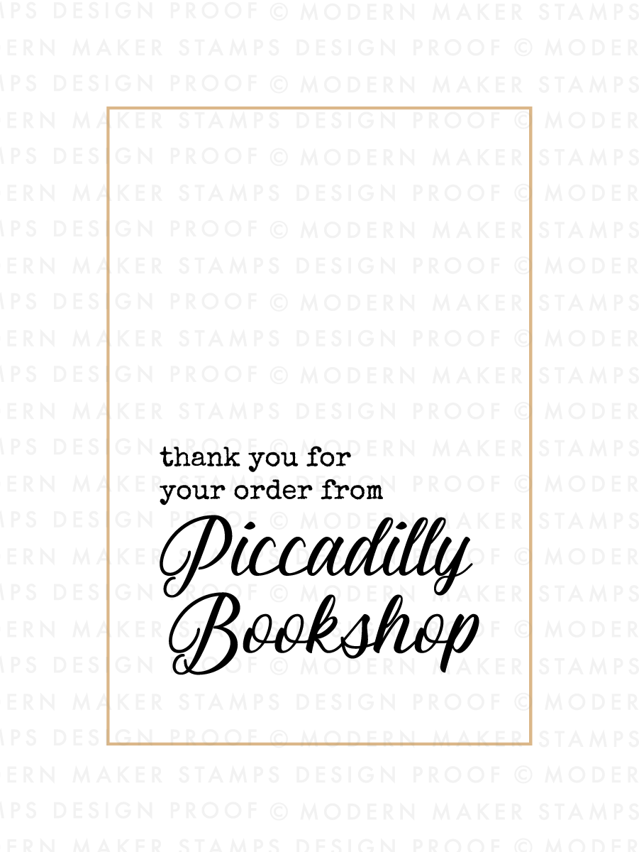 Reserved: Custom Listing for Courtney, Piccadilly Bookshop by Modern Maker Stamps