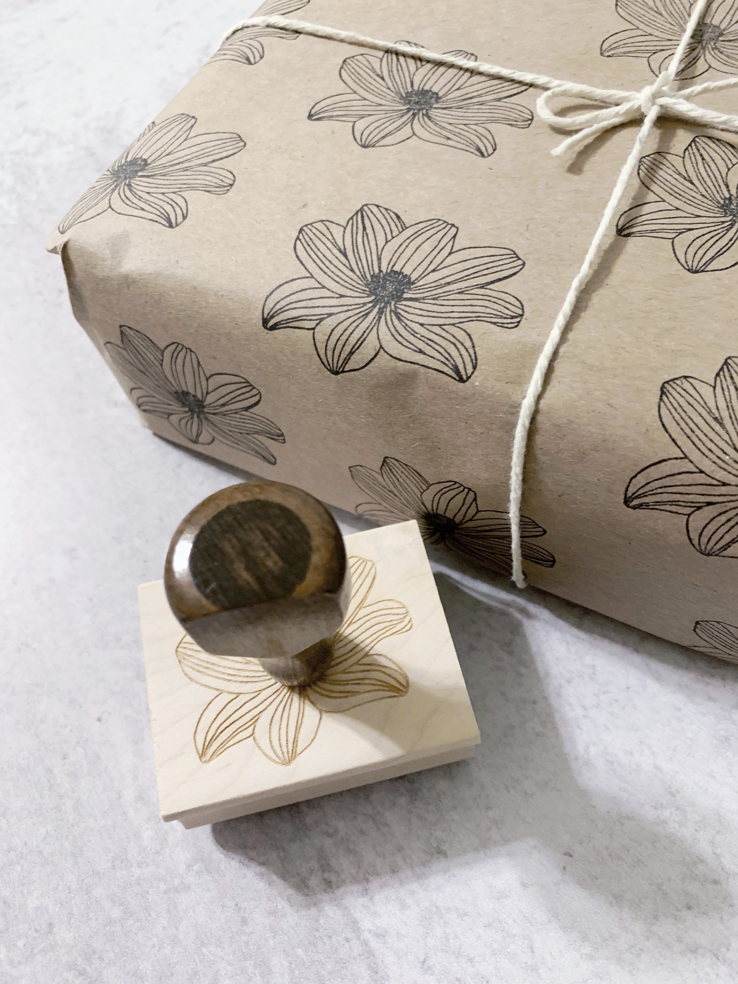 DIY Floral Wrapping Paper