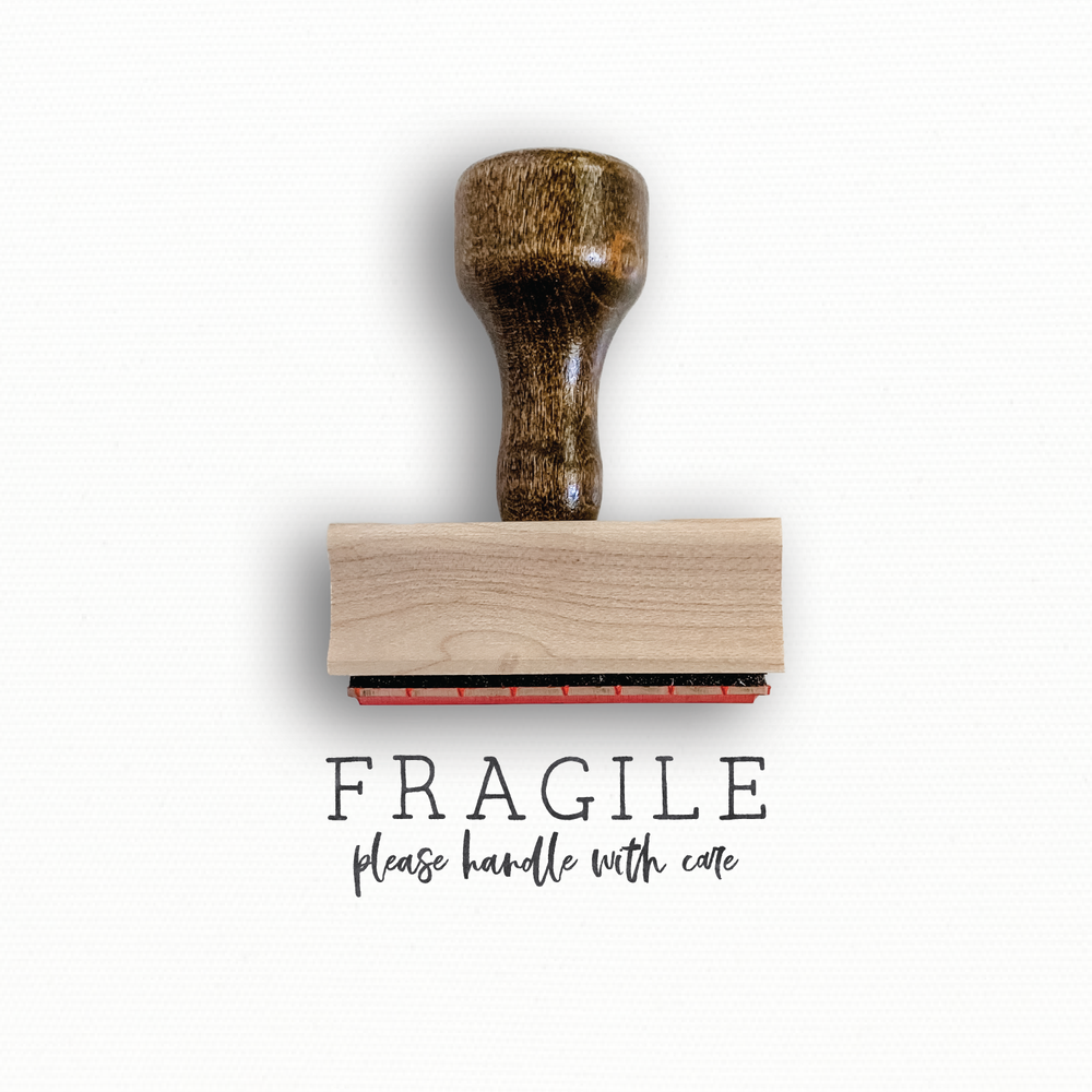 Rubber Stamp Fragile Please Handle With Care Stamp Calli Collection Modern Maker Stamps