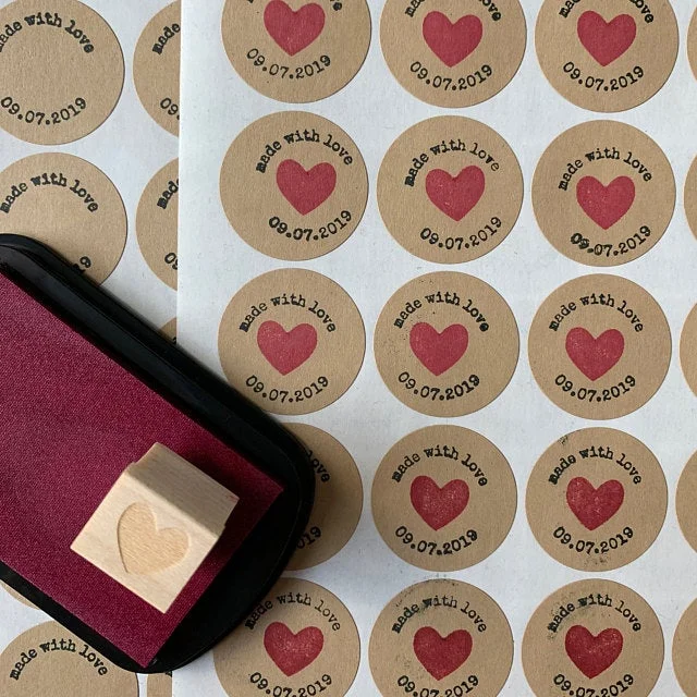 Modern Maker Stamps - Mini Heart Stamp - Review by PearlAveGirl