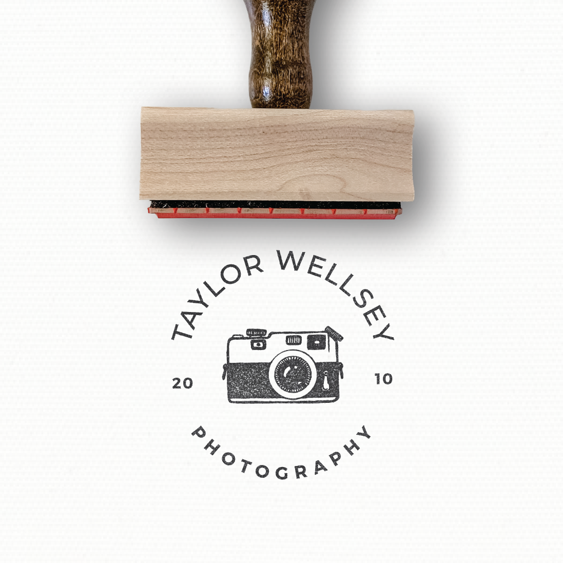 Custom Stamp - Minimalist Logo Stamp - Camera Logo by Modern Maker Stamps