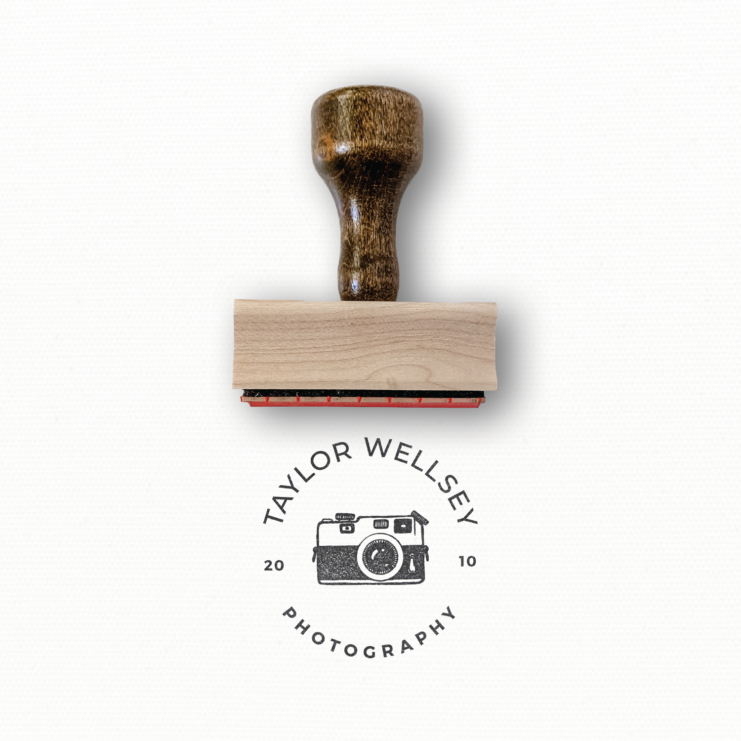 Custom Stamp - Minimalist Logo Stamp - Camera Logo by Modern Maker Stamps