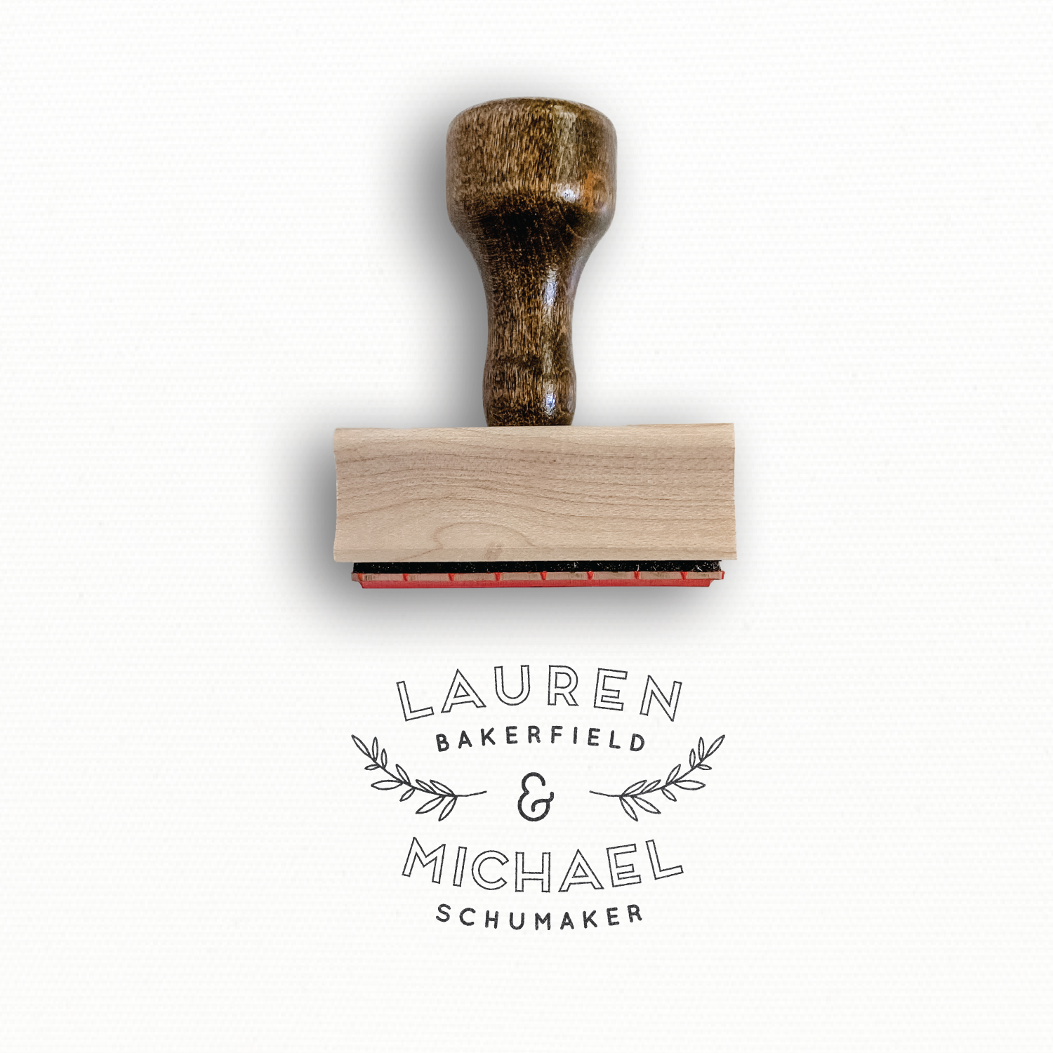 Custom Stamp - Wedding Logo Stamp - Elegance Collection by Modern Maker Stamps