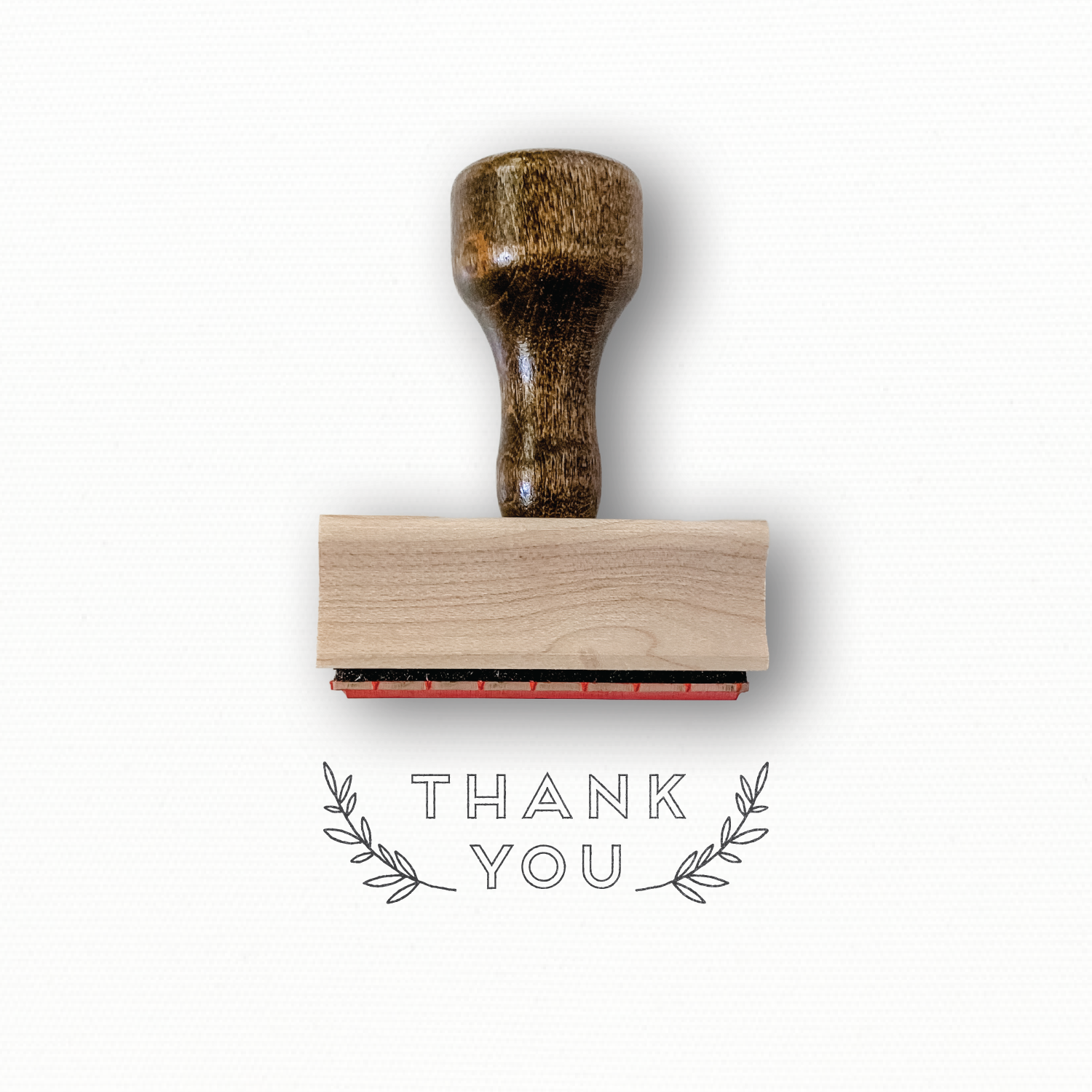 Rubber Stamp - Long Thank You Stamp - Elegance Collection by Modern Maker Stamps