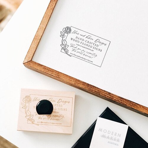 Wood Mounted - Custom Rubber Stamp — Modern Maker Stamps