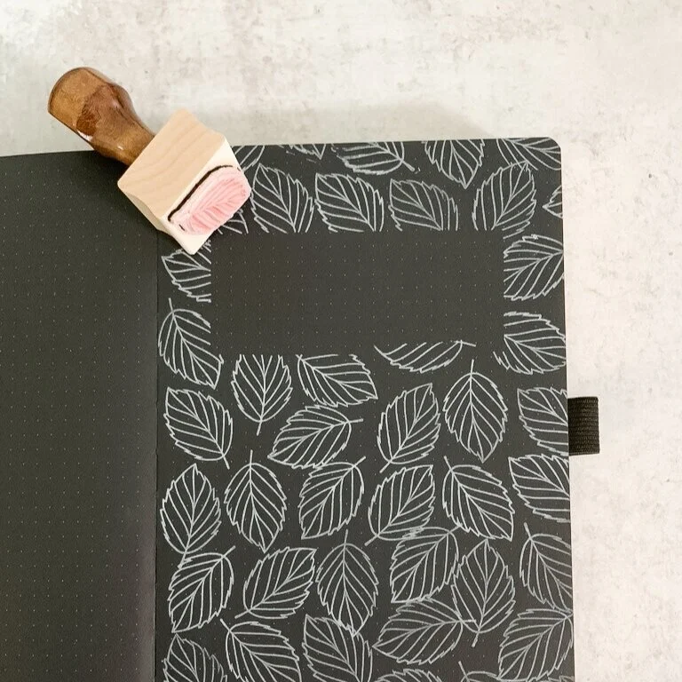 Bullet Journaling with Stamps - Monthly Title Page
