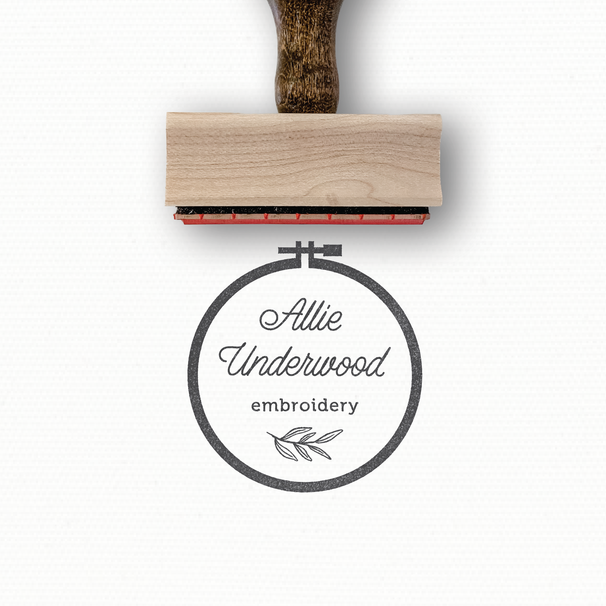 Custom Stamp - Embroidery Hoop - Logo Stamp