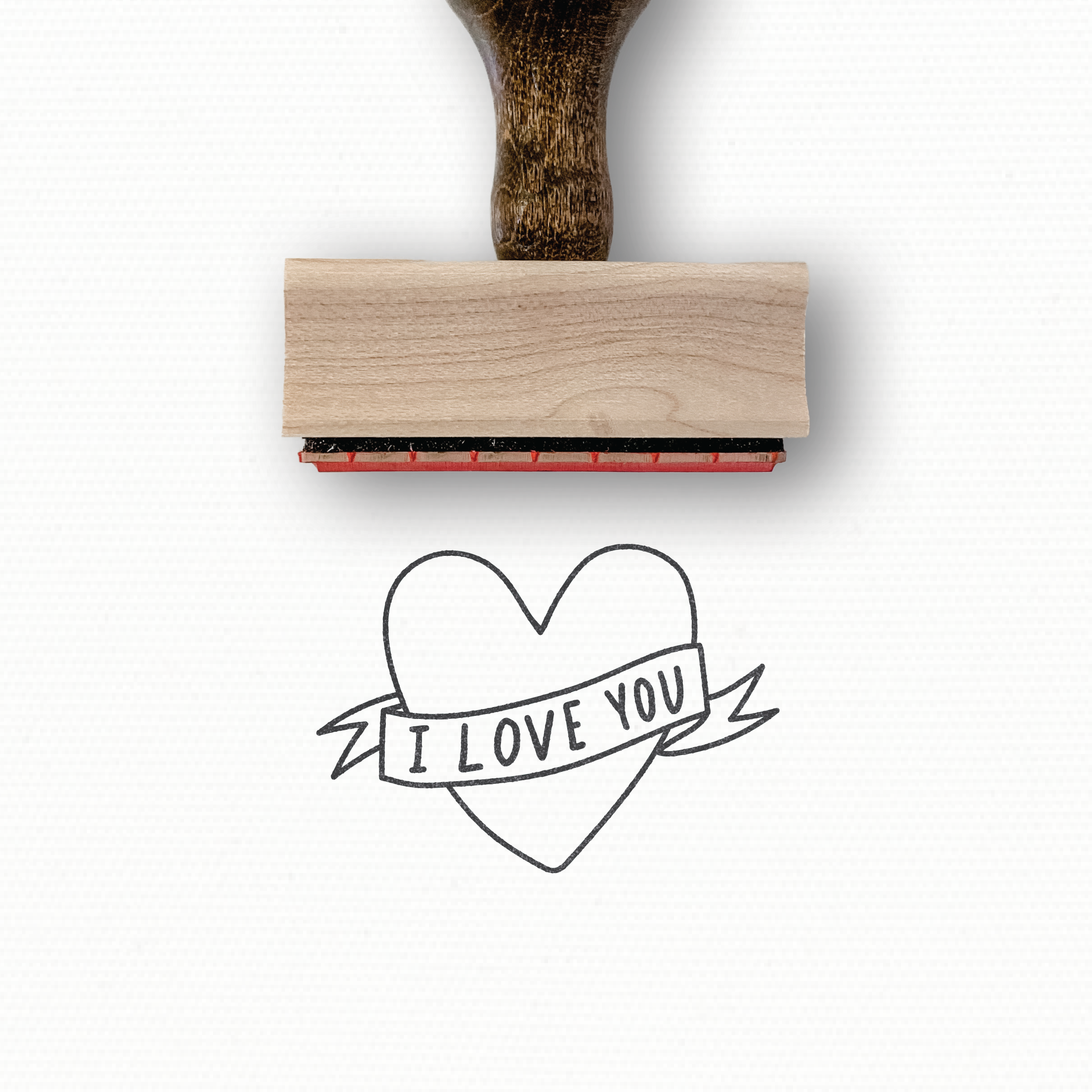 Rubber Stamp - I Love You Tattoo Heart
