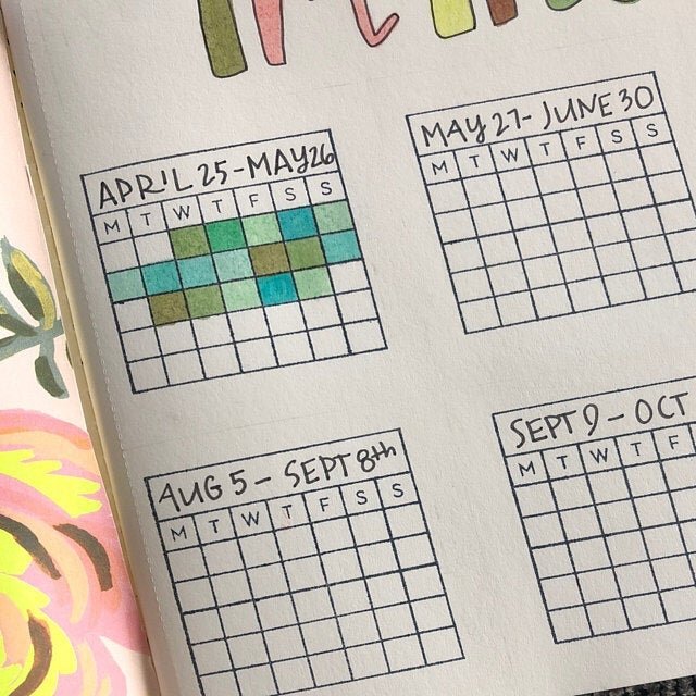 Perpetual Calendar Rubber Date Stamp, Monthly Calendar Stamp, Planner  Stamp, - Printed Heron