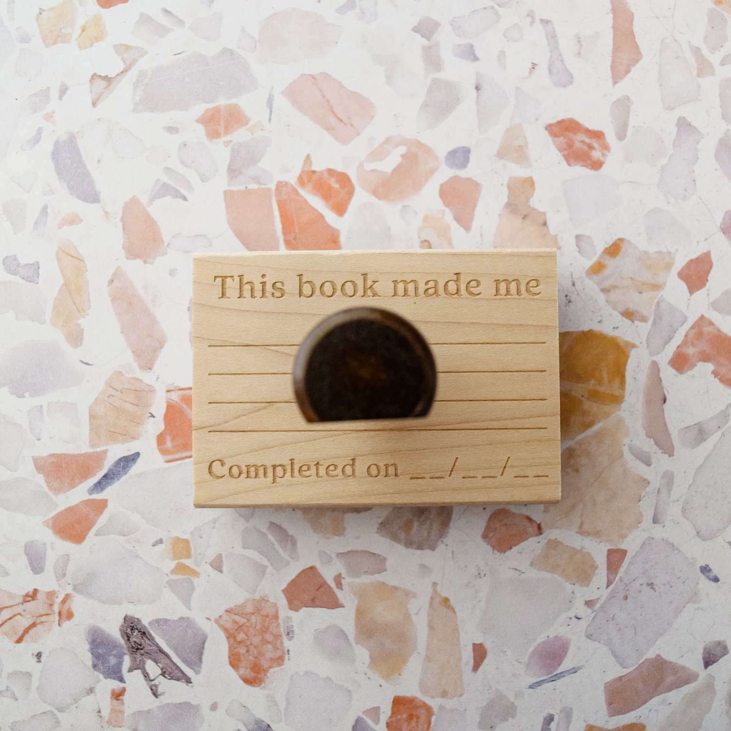 Book Journal Stamp, a Rubber Stamp for your Personal or Little Free Library  and Reading Journal designed by Modern Maker Stamps