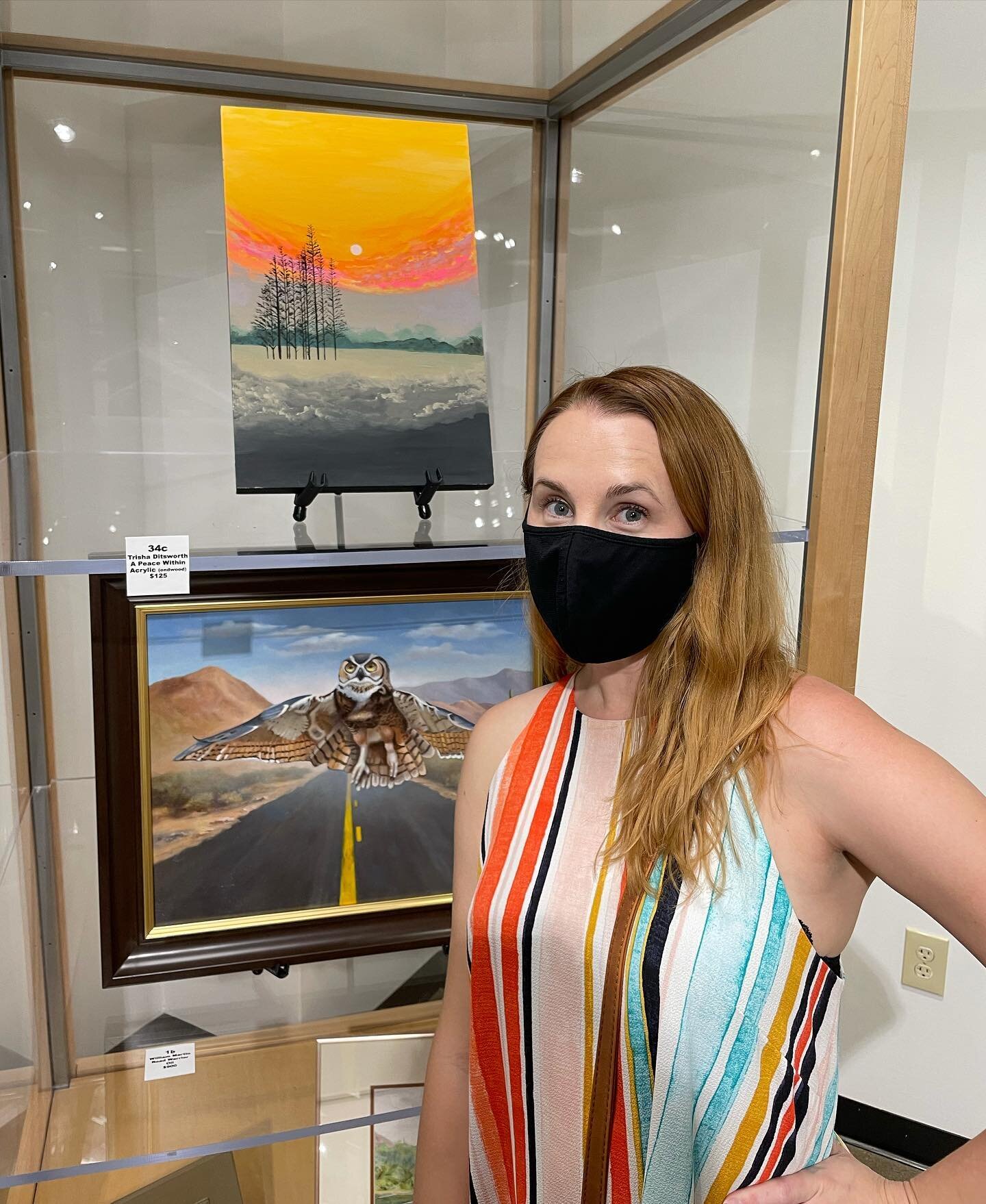 54 - with orange sky! My first showing at an Art Gallery ☺️