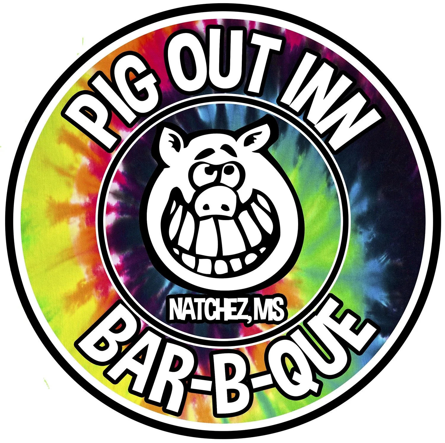 Pig Out Inn Currently Used Tie Dye Sticker Logo.jpeg