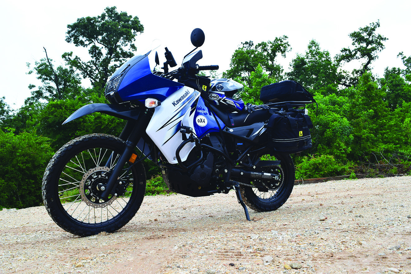 Side view of the KLR 650 after upgrades.jpg