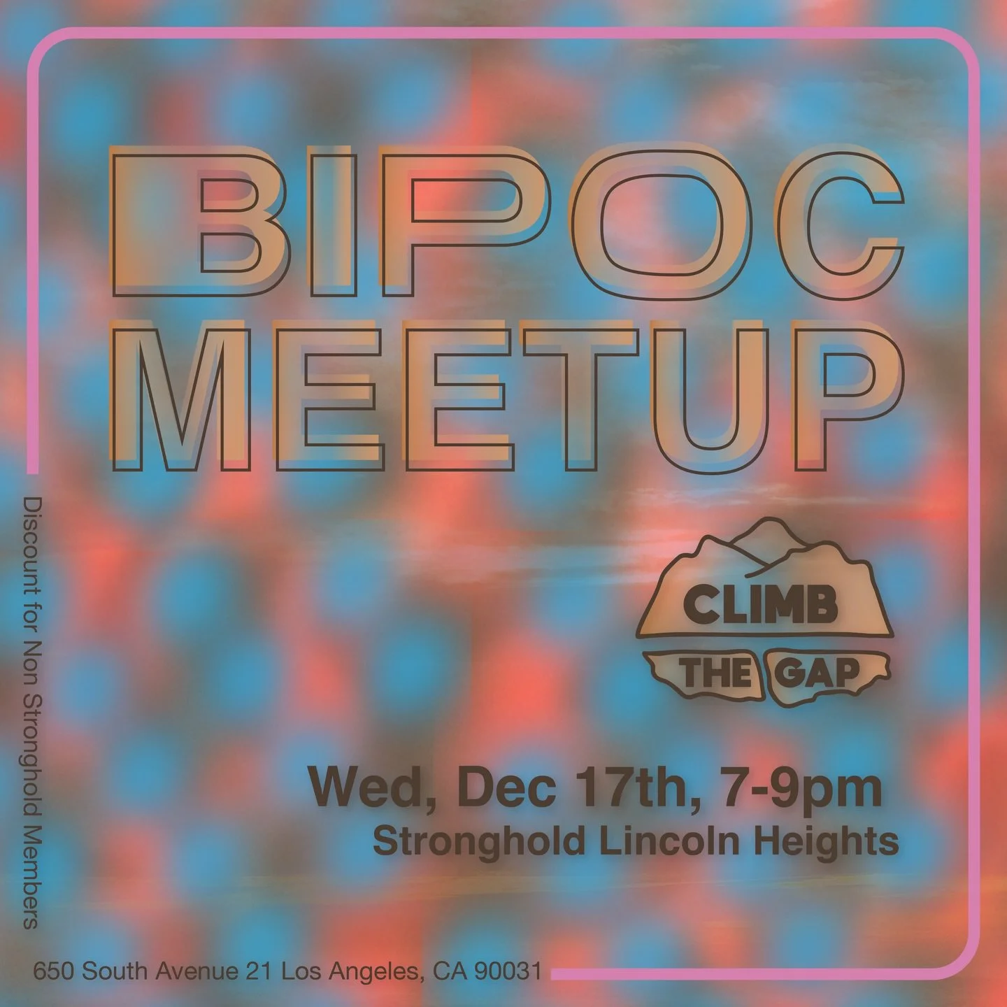 December came up fast so fast that we&rsquo;re already at our last meetup of the month. And if you&rsquo;re into counting in years it&rsquo;s the end of the year. Come out join us. We&rsquo;ll be at @strongholdclimb Lincoln Heights this Wed 17th from