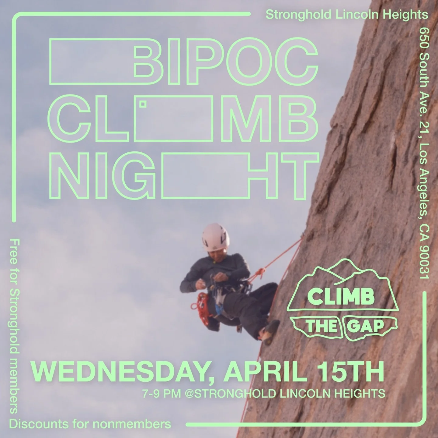 Busy Wednesday? If you&rsquo;re not then come on down and join us for our BIPOC Meetup this Wednesday at @strongholdclimb Lincoln Heights from 7-9pm. We&rsquo;ll be there. The icebreaker will be is how much is too much? 

Free for members of strongho