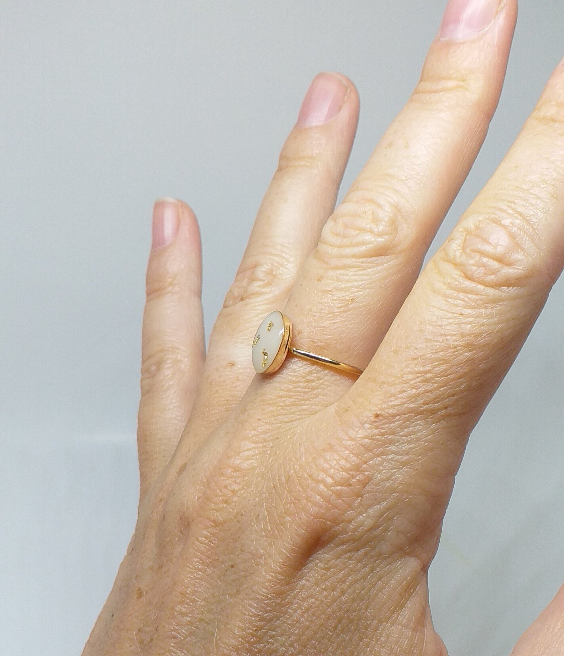gold stacking ring for breastmilk