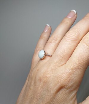 DIY Dainty Breastmilk Ring 925 Sterling Silver Ring Stackable