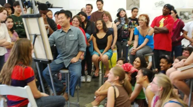 漢至在羅耀拉大學作肖像示範 Han Dai-Yu - portrait demonstration for LMU students