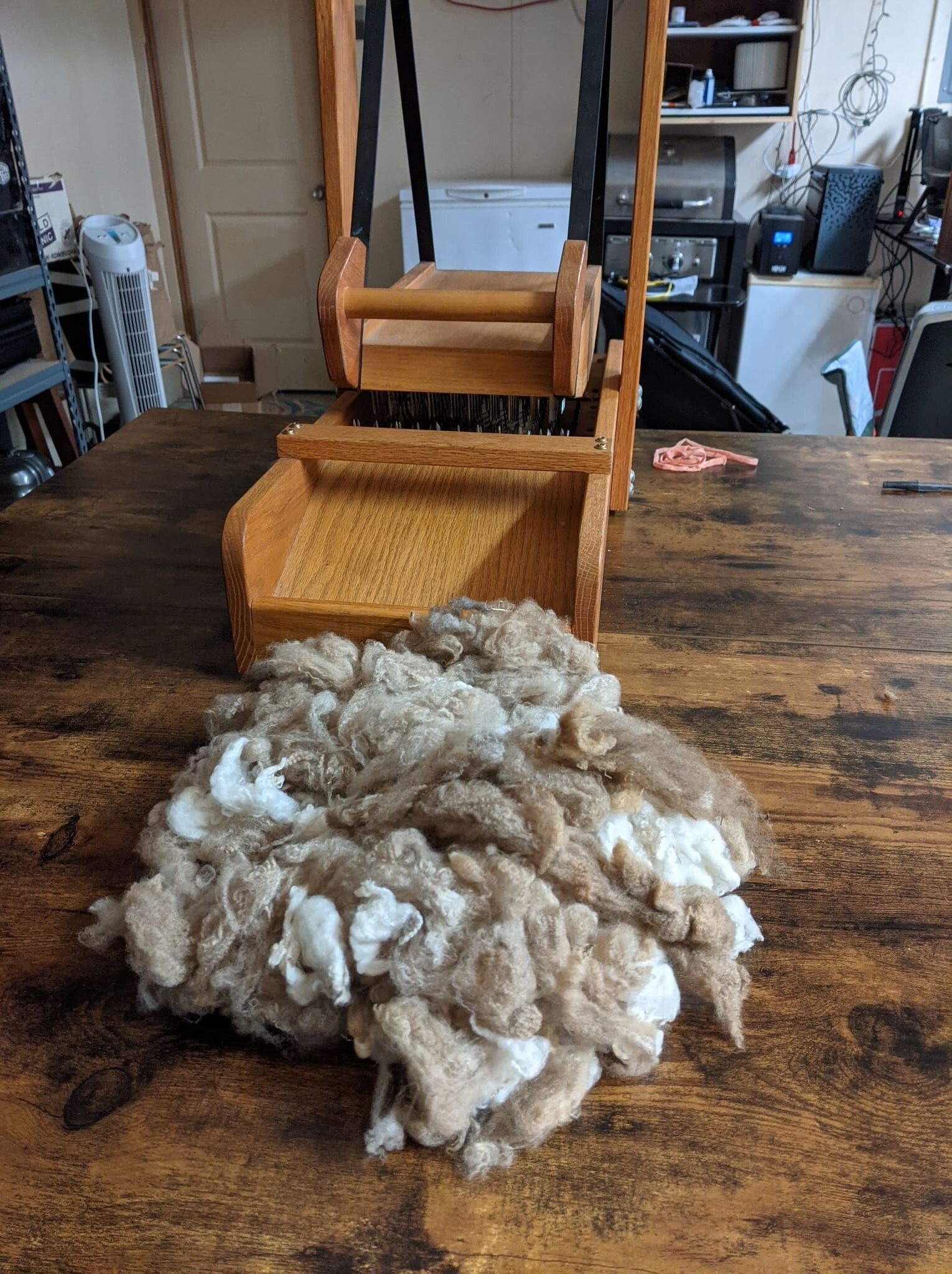 Making Roving from a Swing Picker and Drum Carder 