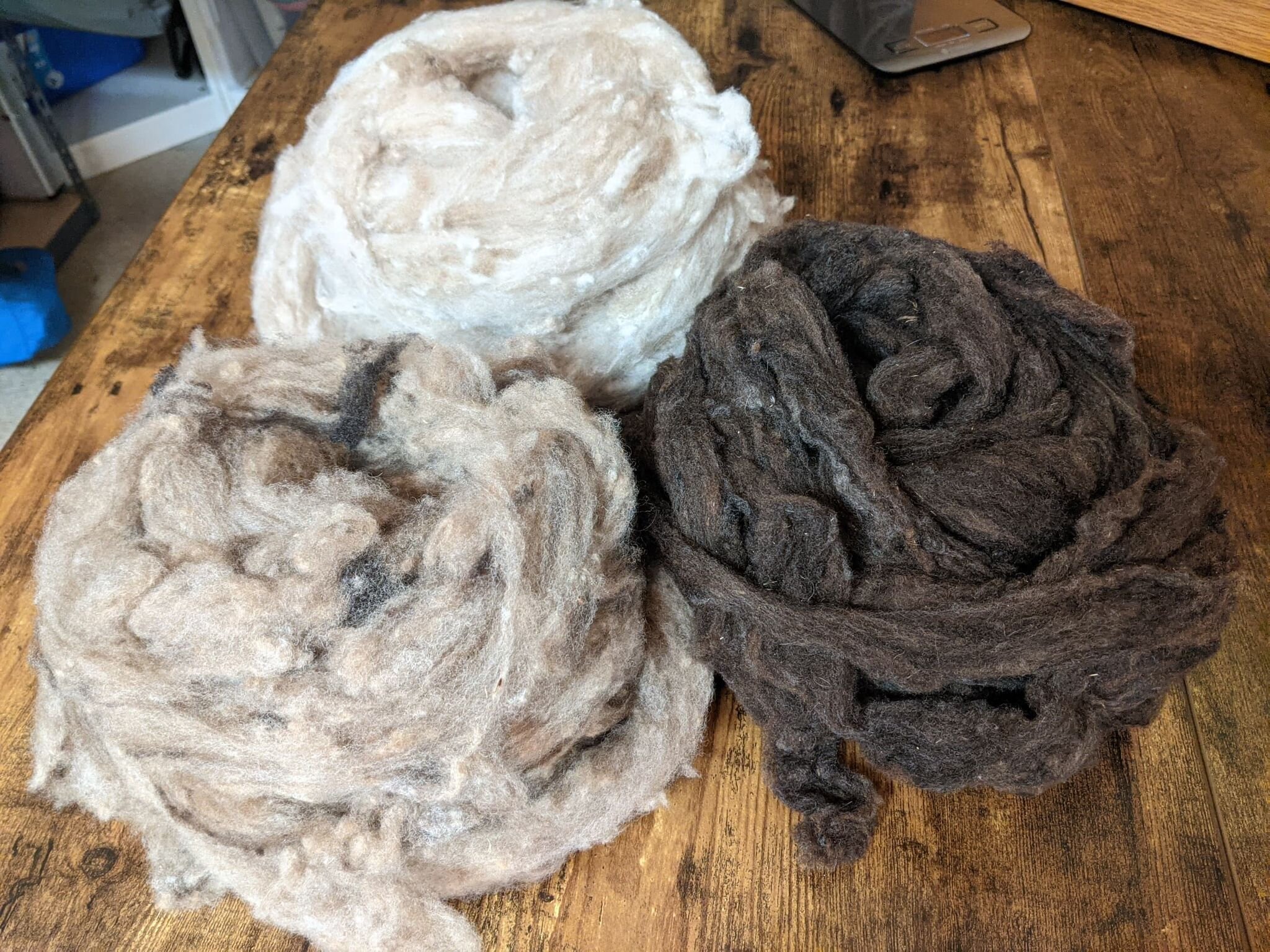 Jacob Wool Yarn, Natural Color Off White - Brush Creek Wool Works