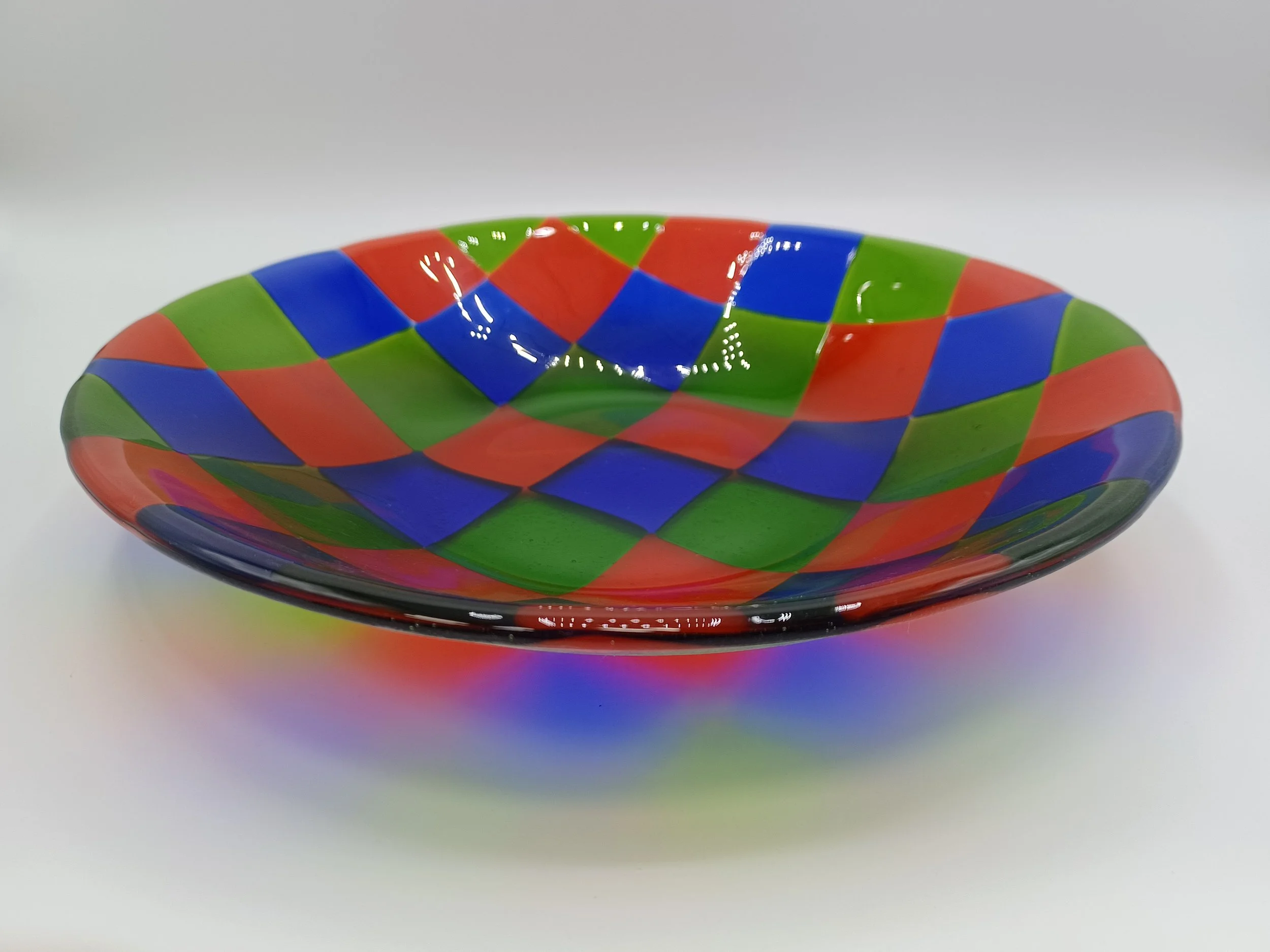 Adult art class at Burkhead Art Center where students make their own fused glass and stained glass art projects