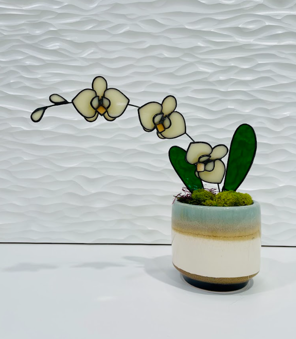 2 DAY WKSP Stained Glass Orchid, Sept 14th &amp; 16th, Monday and Wednesday afternoon- 2pm-6pm