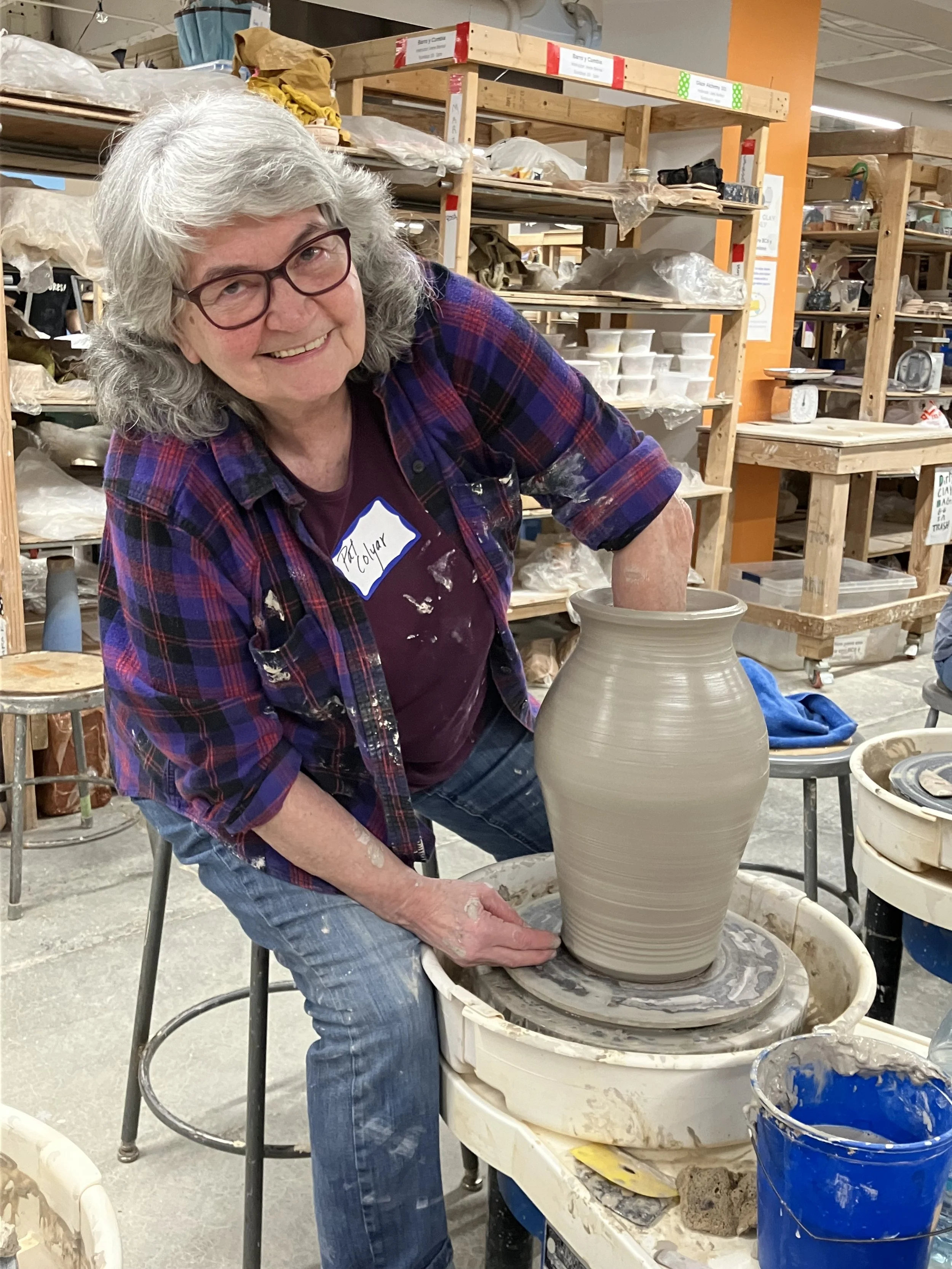 Pat Colyar - Adult Art Classes - Stained Glass, Fused Glass, Ceramics, Pottery, Welding, Metal Art, Fine Art, Painting at Burkhead Art Center