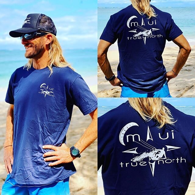 Maui True North kiter logo t shirts available online. https://www.mauitruenorth.com/shop Maui is opening soon. Shipping available to the mainland U.S. also available at @adventuresportsmaui on 400 Hana Highway. Wind has been extra strength here on Ma