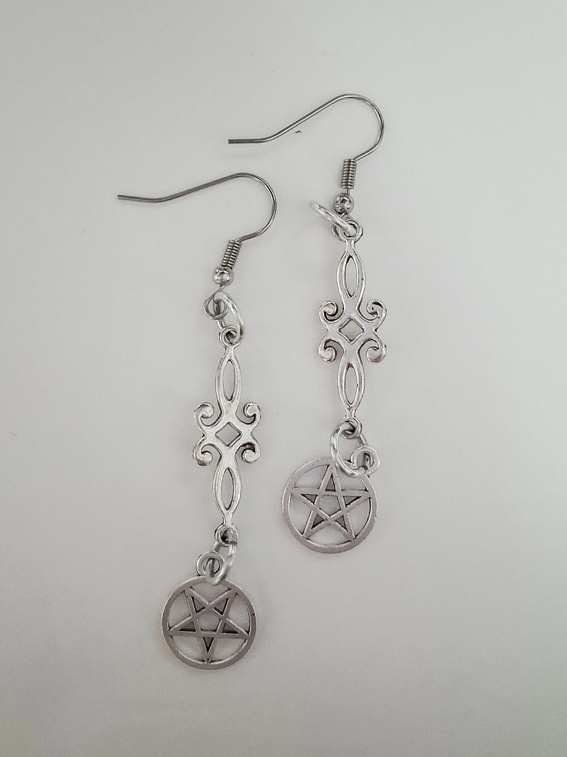 Mystical Pentacle Dangle Earrings