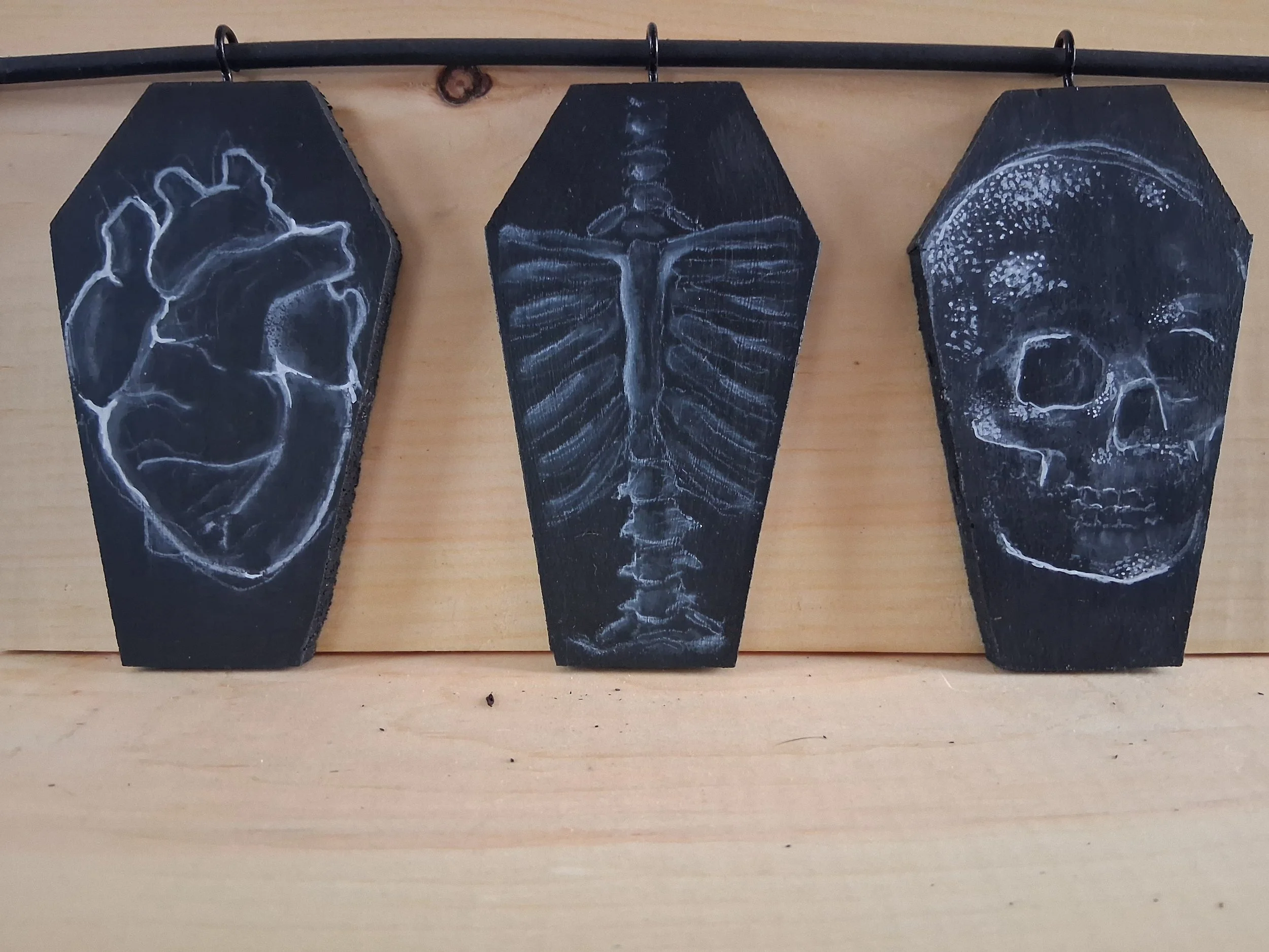 Mini Coffin Hangers - 3 Piece