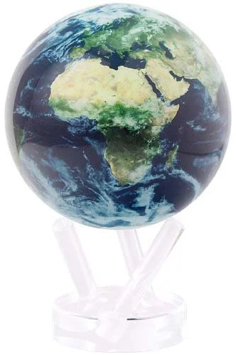 Mova, Rotating Earth with Clouds Globe 6"
