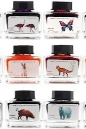 Gorgeous Set of Coloured Inks - Wildlife-Themed Labels