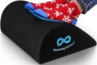 Stylish Black Ergonomic Memory Foam Foot Rest