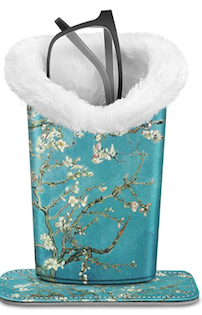 Fun and Flirty Blossom Plush Lined Eyeglasses Holder with Magnetic Base