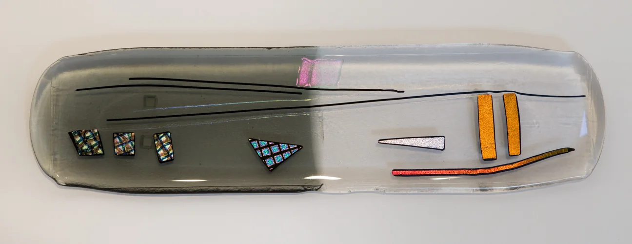 Longboard Platter:  Cast glass