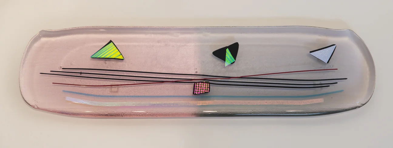 Longboard Platter:  Cast glass