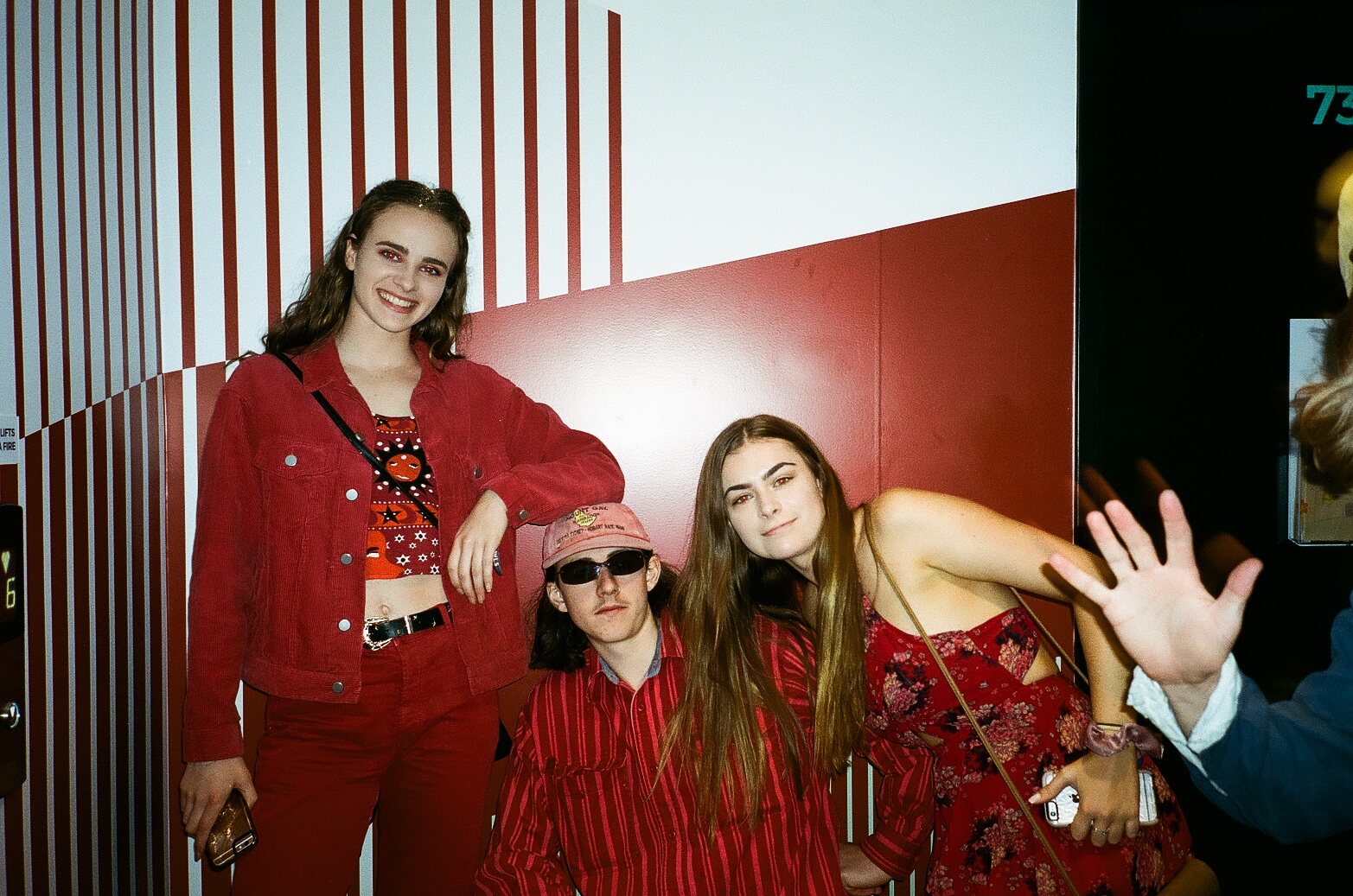 Madi, Felix and Lily decided to coordinate on Day Two and I guess, so did the building.