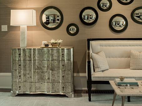 Mirrors as art when grouped creatively.