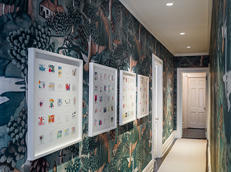 Creative display for children’s artwork.